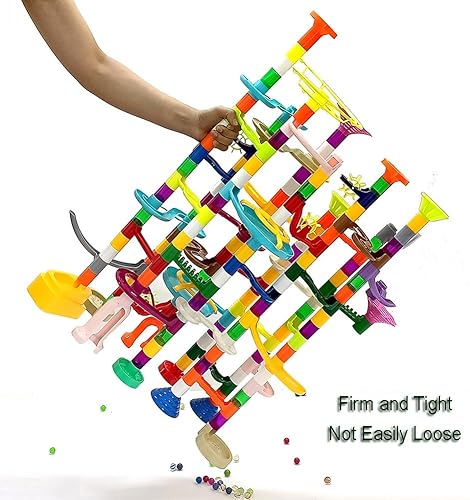 Miniatura 2 de Marble Run - Juego de construcción de laberinto de mármol, juego de construcción de 200 piezas, juego de carreras de mármol con 30 piezas de mármol