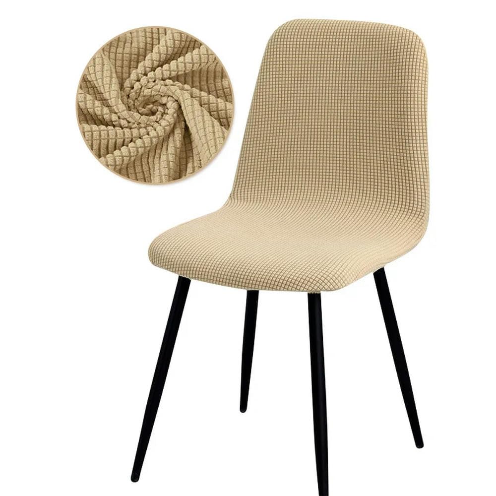GUOZIF 2/4/6 Velvet Short Back Chair Cover Stretch Slipcovers Elastic Seat Chair Covers Dining Room Bar Office Party Banquate