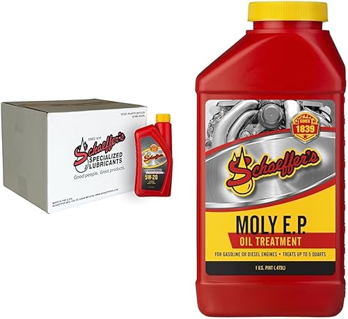 Schaeffer Manufacturing Co. 9004-012 Supreme 9000 Aceite de motor de gasolina sintético completo 5W-20, botella de 1 cuarto de galón (paquete de 12)