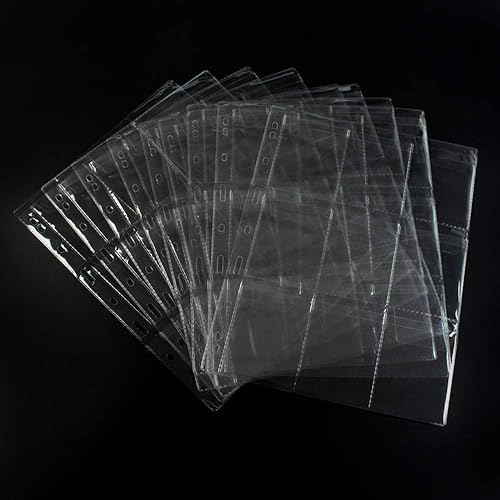 Miniatura 3 de 9 páginas de monedas de bolsillo, 10 hojas de plástico para monedas de coleccionista, suministros para colección de monedas