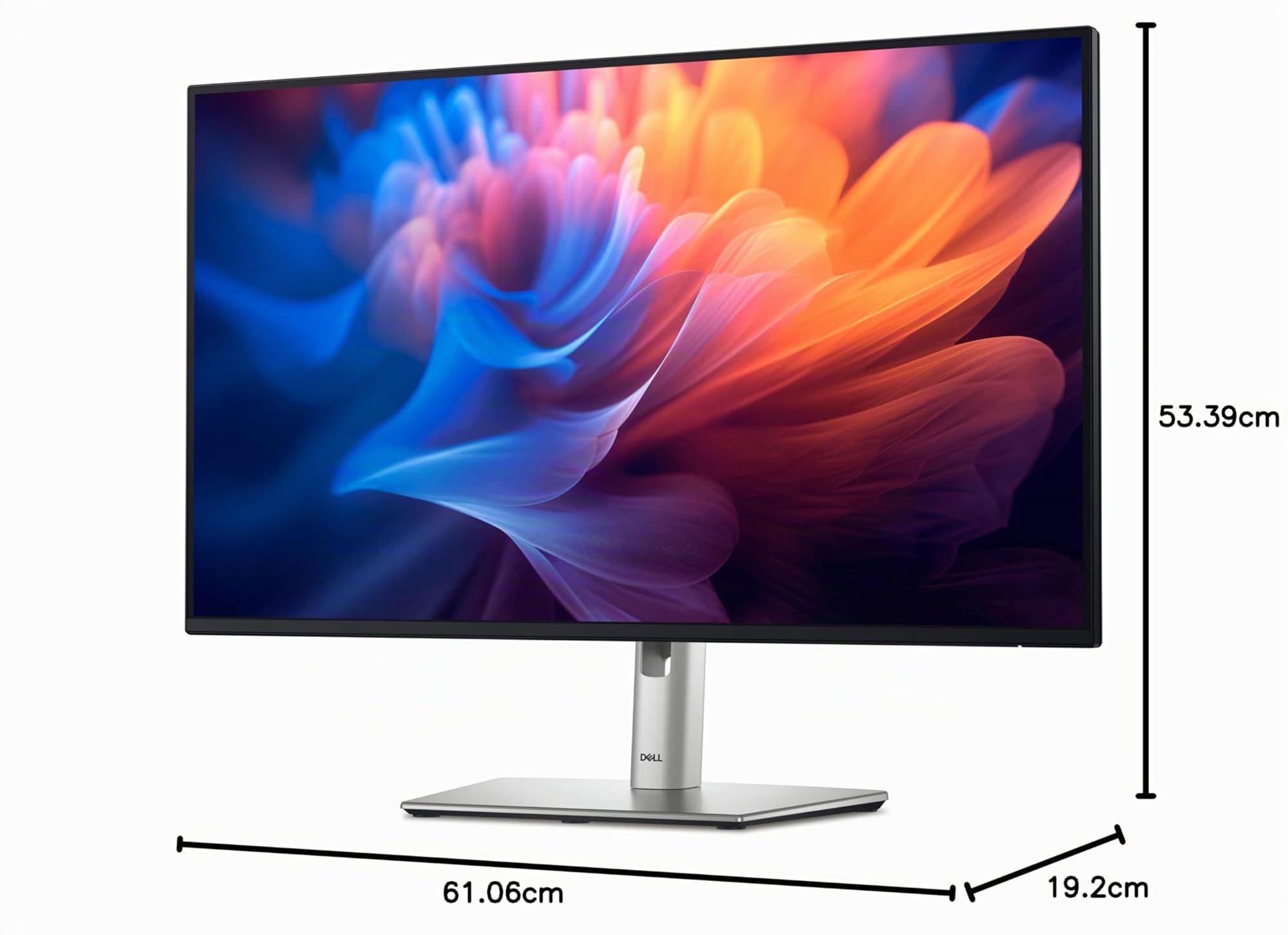 Dell P2725H 27" Full HD (1920x1080) Monitor, 100Hz, IPS, 5ms, 99% sRGB, USB-C, DisplayPort, HDMI, VGA, 4x USB, 3 Anni di Garanzia, Nero
