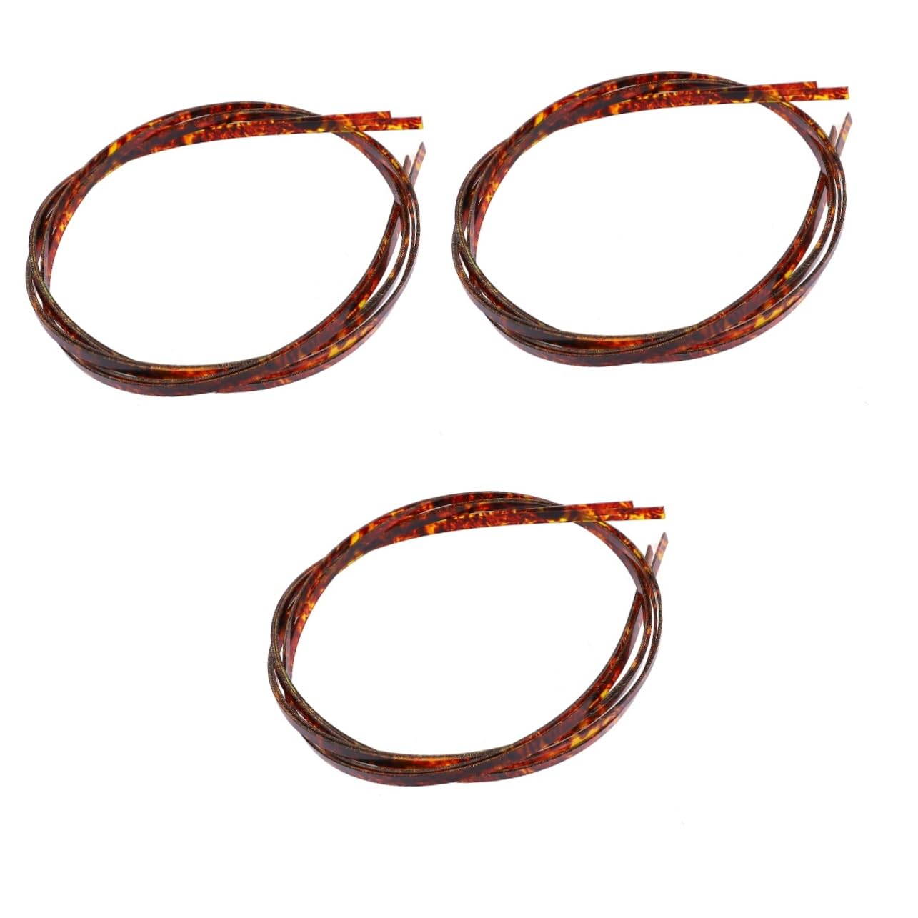 SUPVOX 6 Pcs Guitar Trim Guitar Body Binding Acoustic Guitar Purfling Strip Instrument Purfling Strip Decked Accessories Binding Strip Brown Purple Electric Guitar Mosaic Rosette Plastic