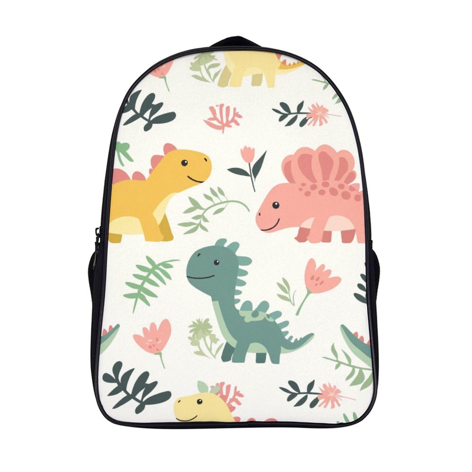 Mochila infantil 3D de dinosaurio de felpa para guardería y preescolar con correa de pecho 7
