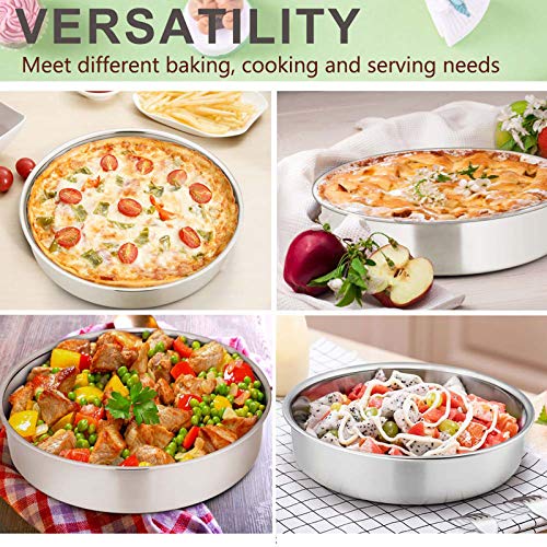 E-Far Cake Pan Set Of 3 (6 Inch/8 Inch/9½ Inch), Stainless Steel Round Layer Cake Baking Pans thumb #6