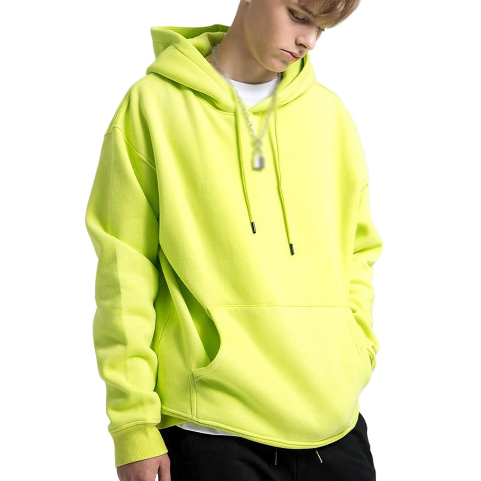Męska bluza z kapturem z podszewką, ciepła polarowa wyściółka wewnętrzna sweter z kapturem do Urban Streetwear