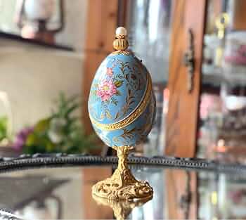 Amazon.co.jp: ジュエリーボックス オルゴール付 宝石箱 卵型