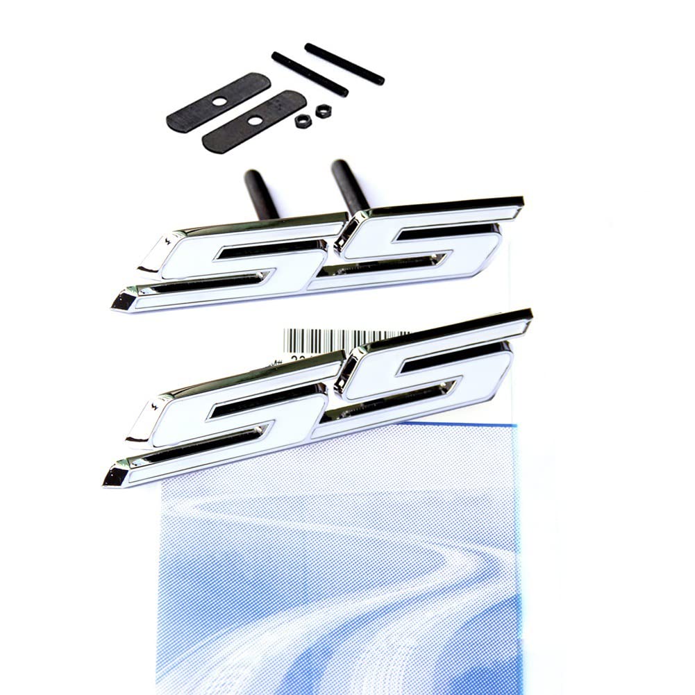 Yoaoo 1x OEM Ss Emblem Grille + Ss Decal Badge 3D Replacement for Camaro Gm Series Front BZ