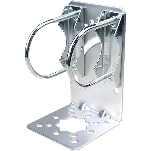 BNFAntenna Mast Clamp L Type Iron Antenna Pole Mount Bracke