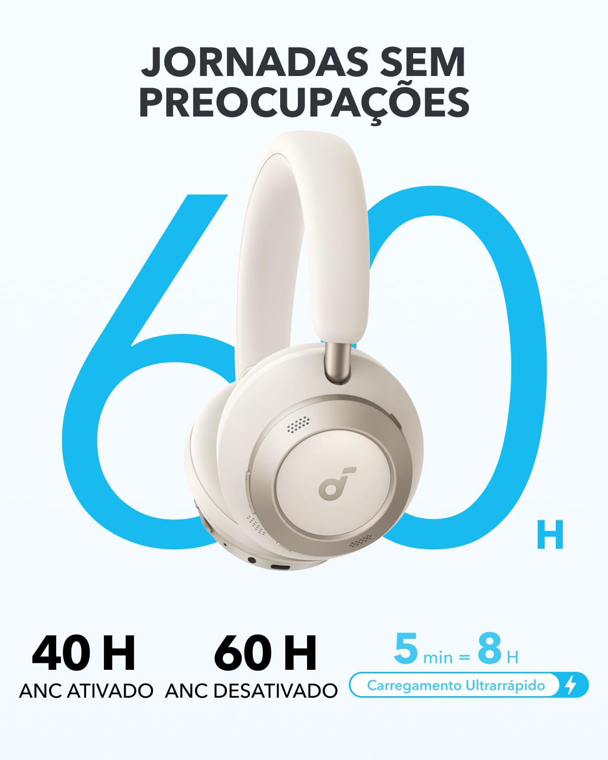 soundcore Space One Pro da Anker, Fone de Ouvido Bluetooth com