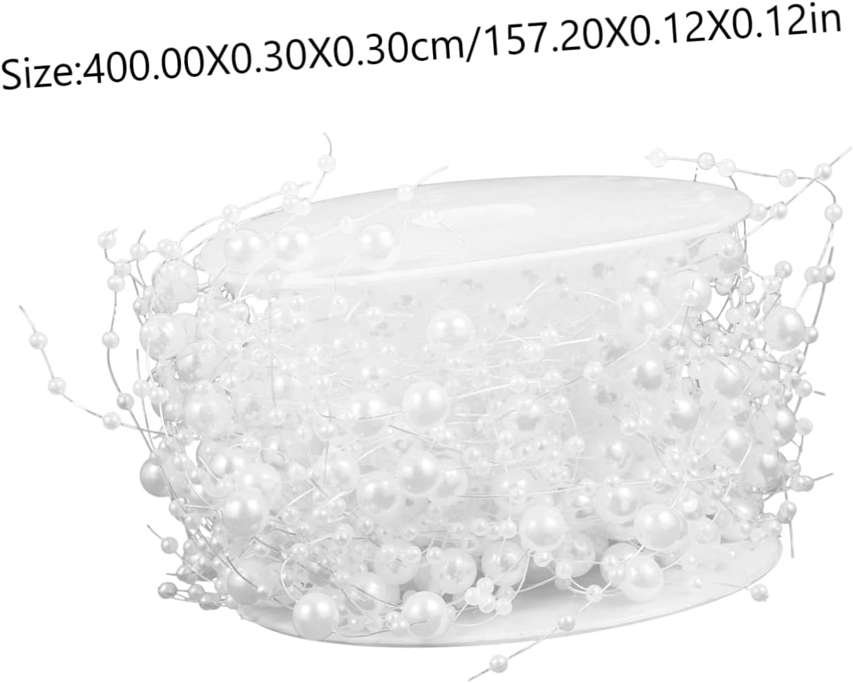 Artibetter 5 Rolls Garland Decor Decoration Wreath Pearl Filler Chain DIY Beads Beaded Floating Candle Pearls Vase Faux Mini Party Bridal Strands Candles Supplies Bouquet Wedding for