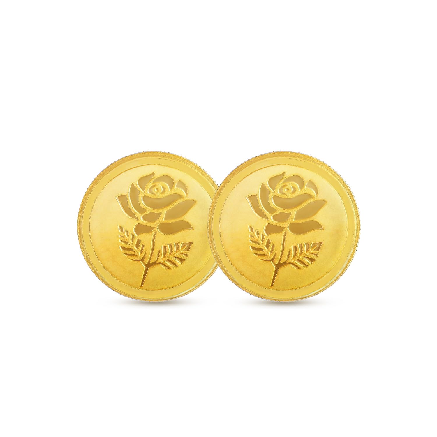 Gold Coin 24K (999 Purity) 4 grams | 24 kt Gold Coin/Bar/Bullion | Set of 2 (2g + 2g) | Rose Impression | Combo Coins