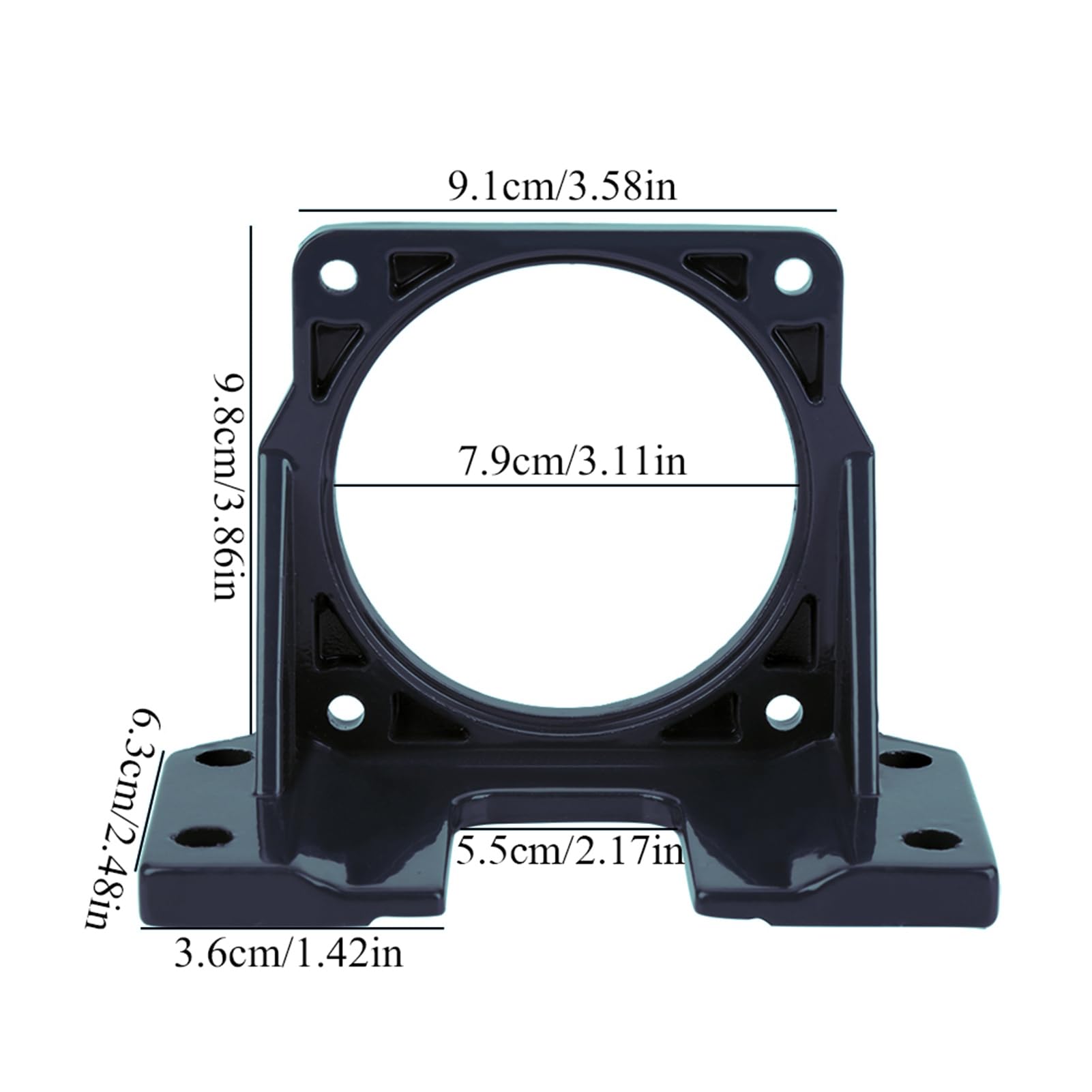 ANKROYU Motor Fixed Base, Aluminum Motor Bracket Fixed Base, High Hardness Motor Bracket, High Strength Motor Mount for Small Gear Motor Advertising Equipment (90*90)