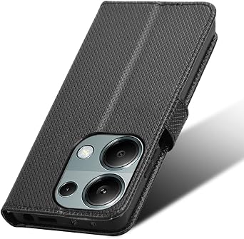 Wallet Case for Xiaomi Redmi Note 13 Pro 5G - RedMi Note 13 PRO 5G Case with Card Holder Slot - Folio Kickstand with Magnetic Closure - Faux PU Leather - Strong Shockproof Protective -Black