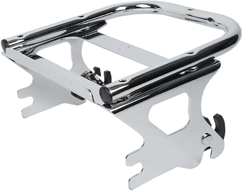 XFMT Soporte desmontable para portaequipajes con dos unidades de viaje compatible con Harley Davidson FLHT FLHX FLTR Electra Road Glide Touring