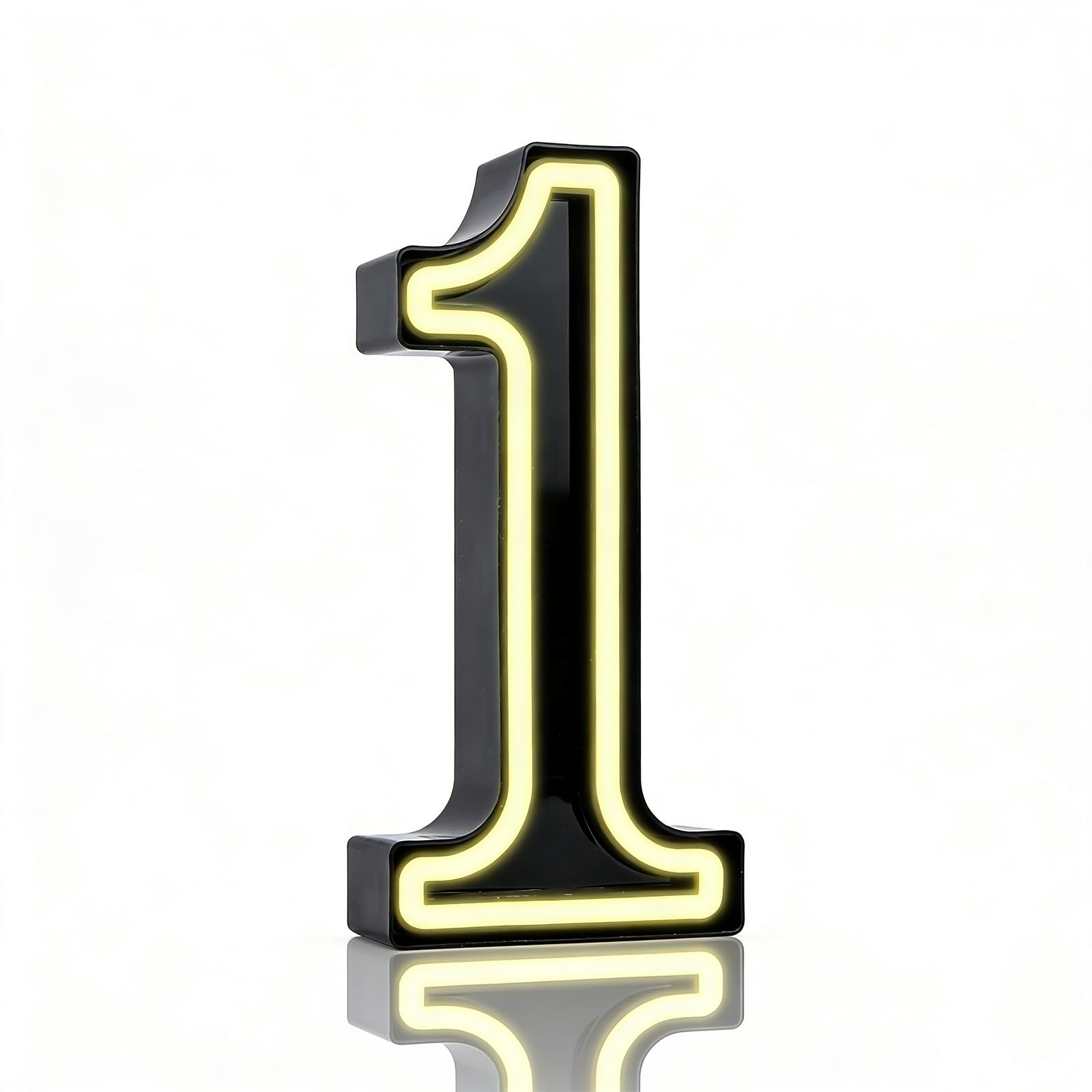Light up 1 Numbers, Lighted Number Sign, LED Numbers Lights for Birthday Decorations, Gifts for Teenage Birthday Party Night Lights, Battery Powered Numbers — image 1