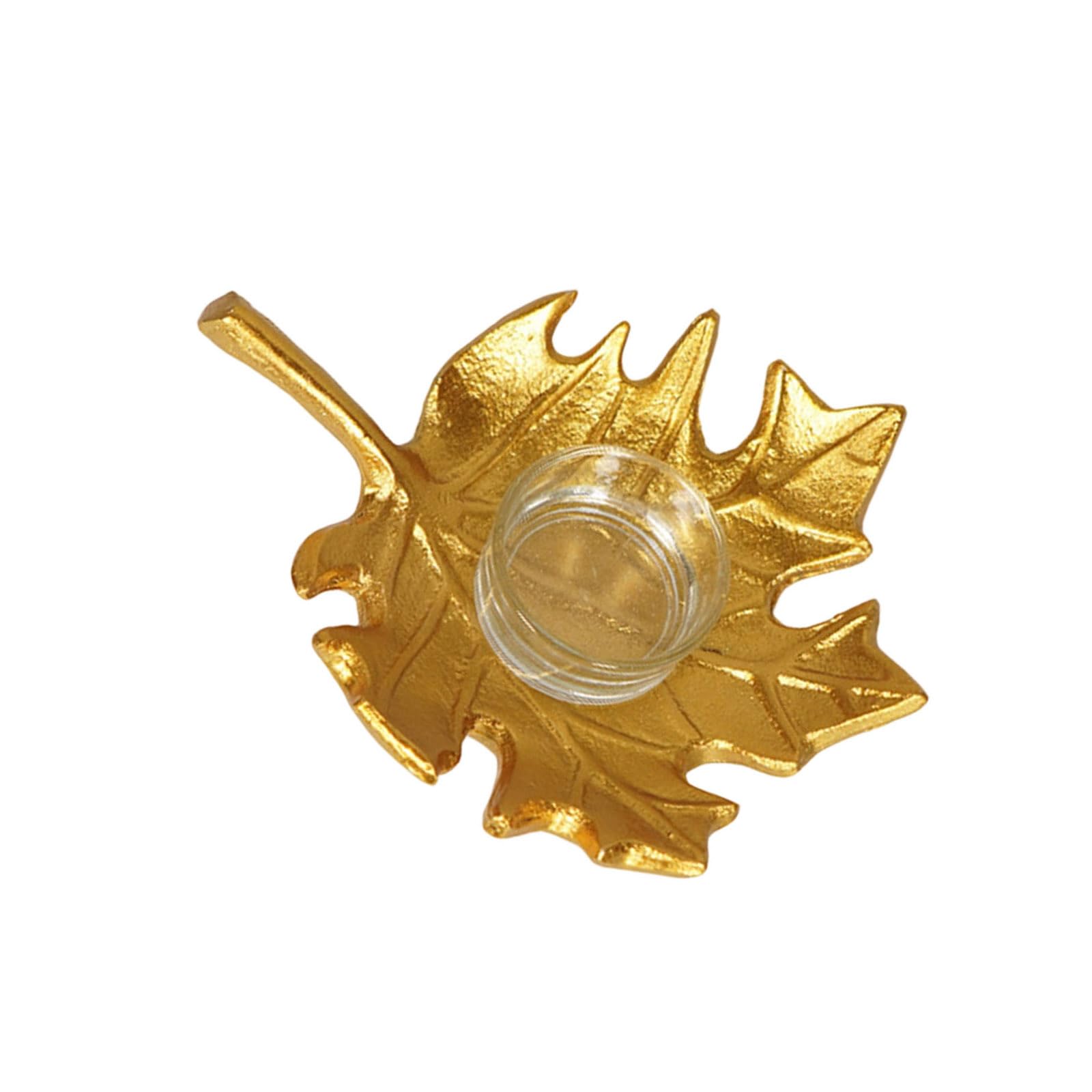 CAZSTYK Maples Leaves Shape Iron Holders Rural Iron Stand Suitable for Home Decoration & Romance Mood Home Deck Holders