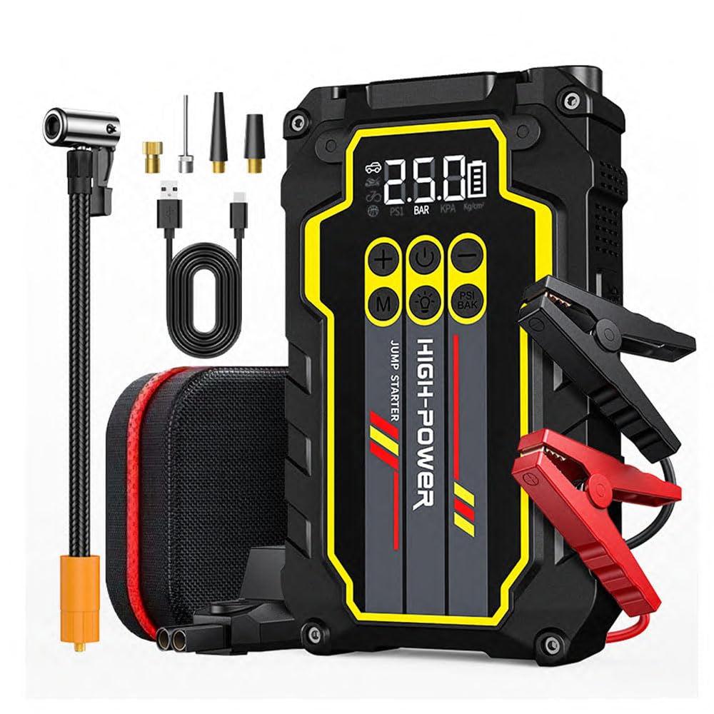 Jump Starter 4000A 12V Car Battery Booster Pack Up to 7 0L Gas 5 5L Diesel Portable Power