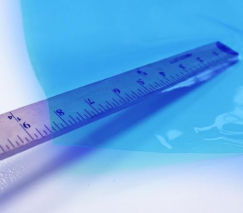 Miniatura 3 de Tela de vinilo de plástico teñido azul calibre 12 de 54 pulgadas de ancho vendido por The Yard