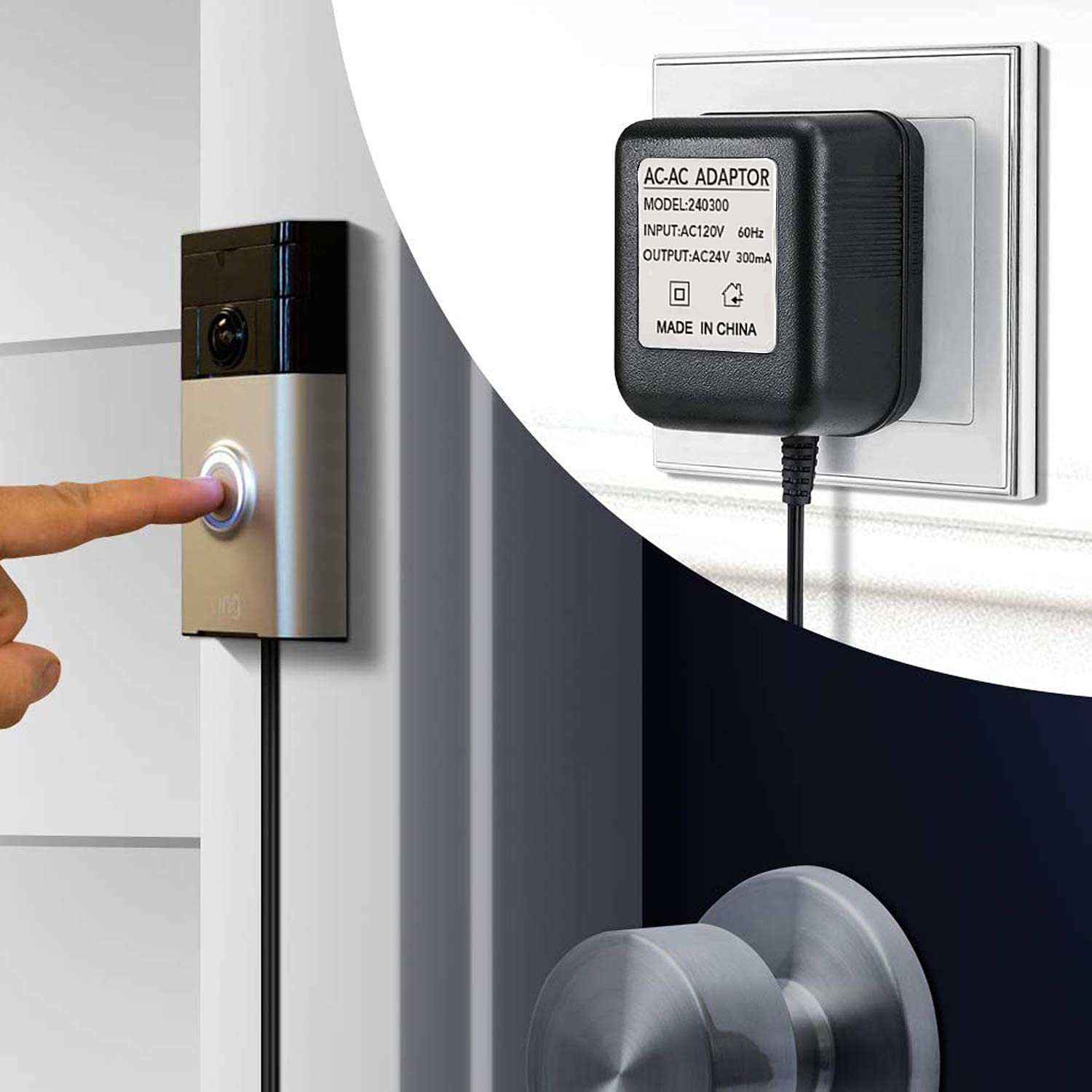 Buy Doorbell Power Adapter, Universal Transformer Compatible with