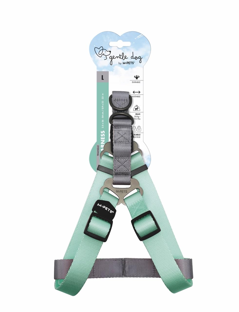 M-PETS GENTLE DOG TRİANGLE GÖĞÜS TASMASI GREEN (L)