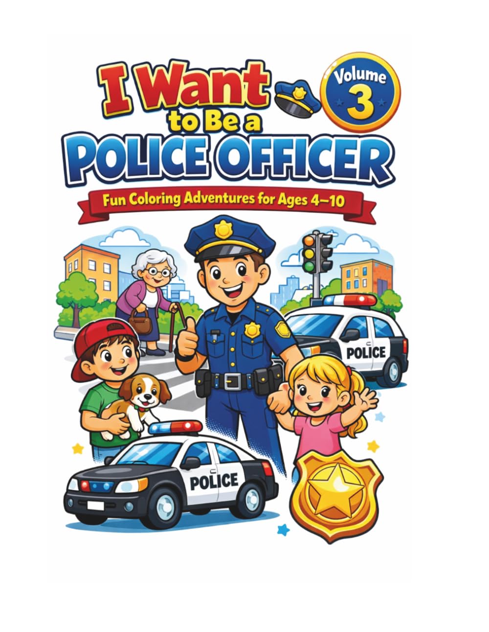 I want to be a police officer: Fun Coloring Adventures for Ages 4-10 (I Want to Be… Fun Coloring Adventures for Ages 4–10)