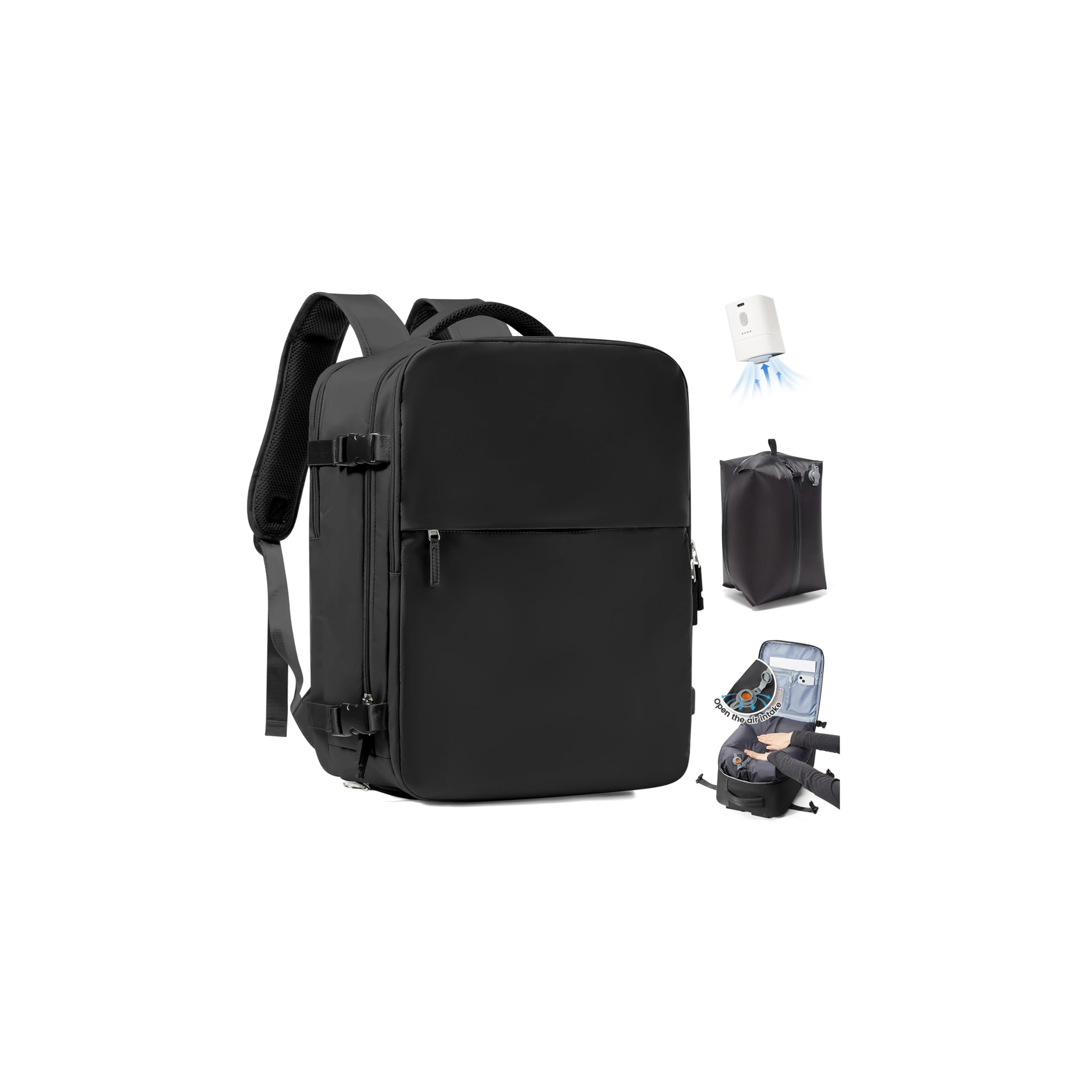 SZLX Zaino Ryanair 40x30x20 Sottovuoto Zaino da Viaggio 40x30x20 Wizzair Bagaglio a Mano 40x20x25 Borse da Cabina per Easyjet 45x36x20 Donna con USB Adatto a PC da 14 Pollici, Valigia con Sottovuoto