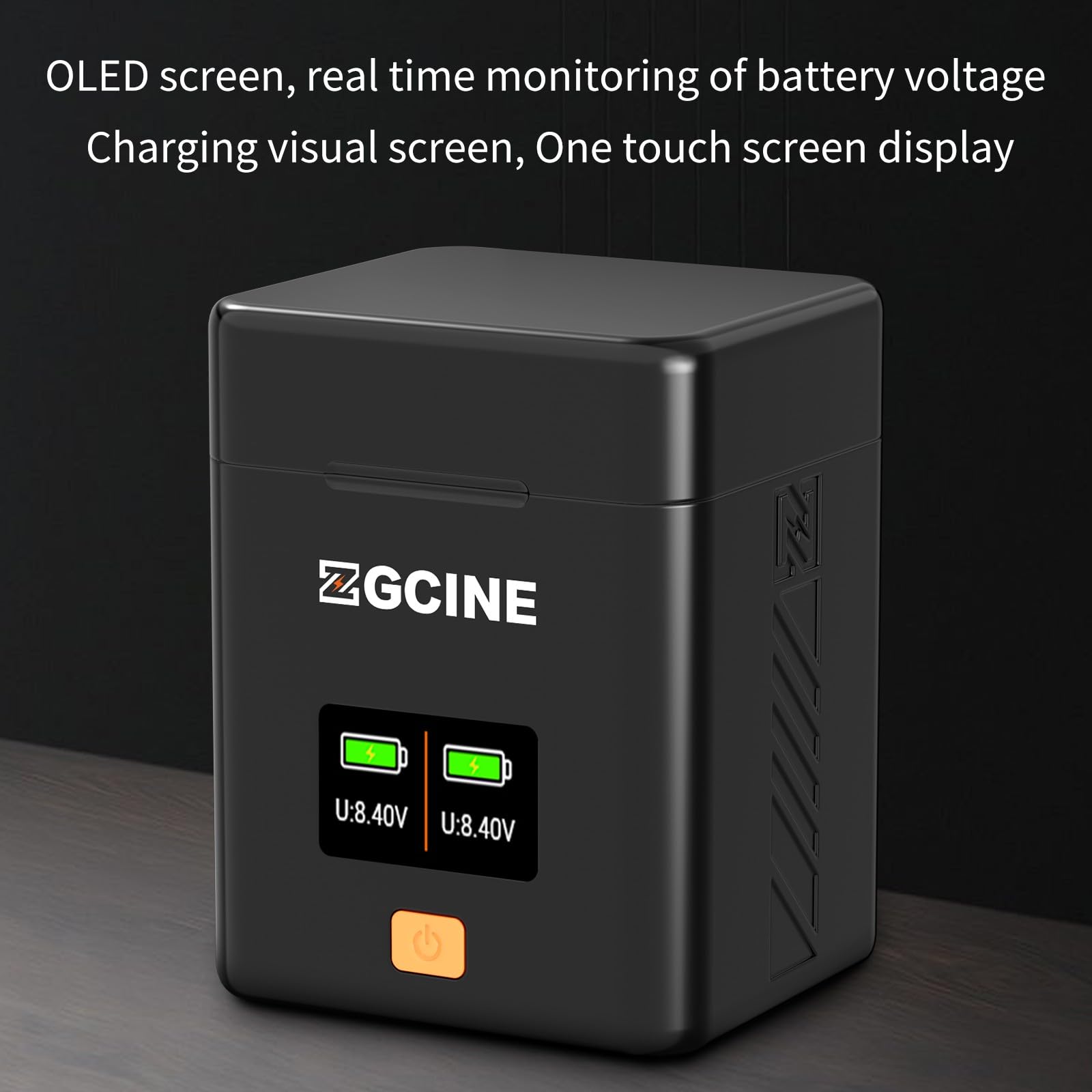 ZGCINE PS-FZ100 Dual USB-C Charger Case Box with PD Fast Charging for Sony NP-FZ100 Battery, Compatible with Sony ZV-E1, FX3, A7 IV, A7S III, A9 II, A6600 & More Cameras, Not Built-in Battery