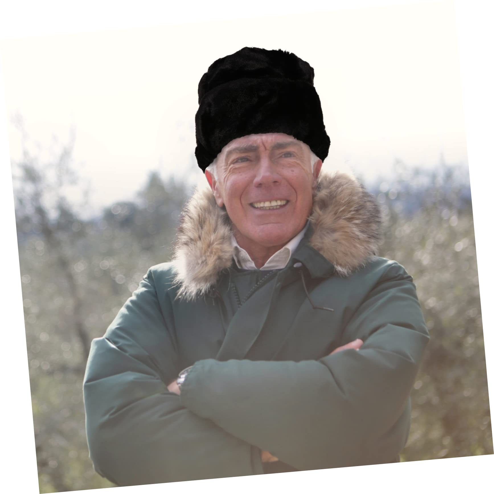 JEWEDECO Elegant Winter Cap in Faux Fur Women's Trapper Hat for Cold Weather Everyday Use Black