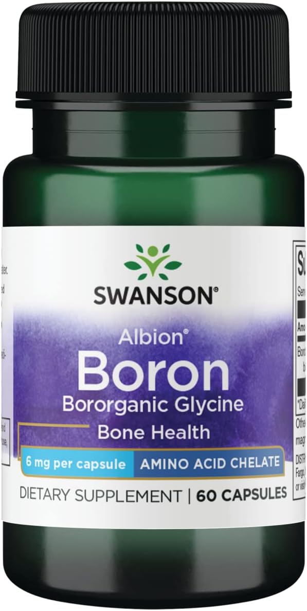 Swanson Boron Glycinate 6mg - 60 Capsules For Joint & Bone Health Support