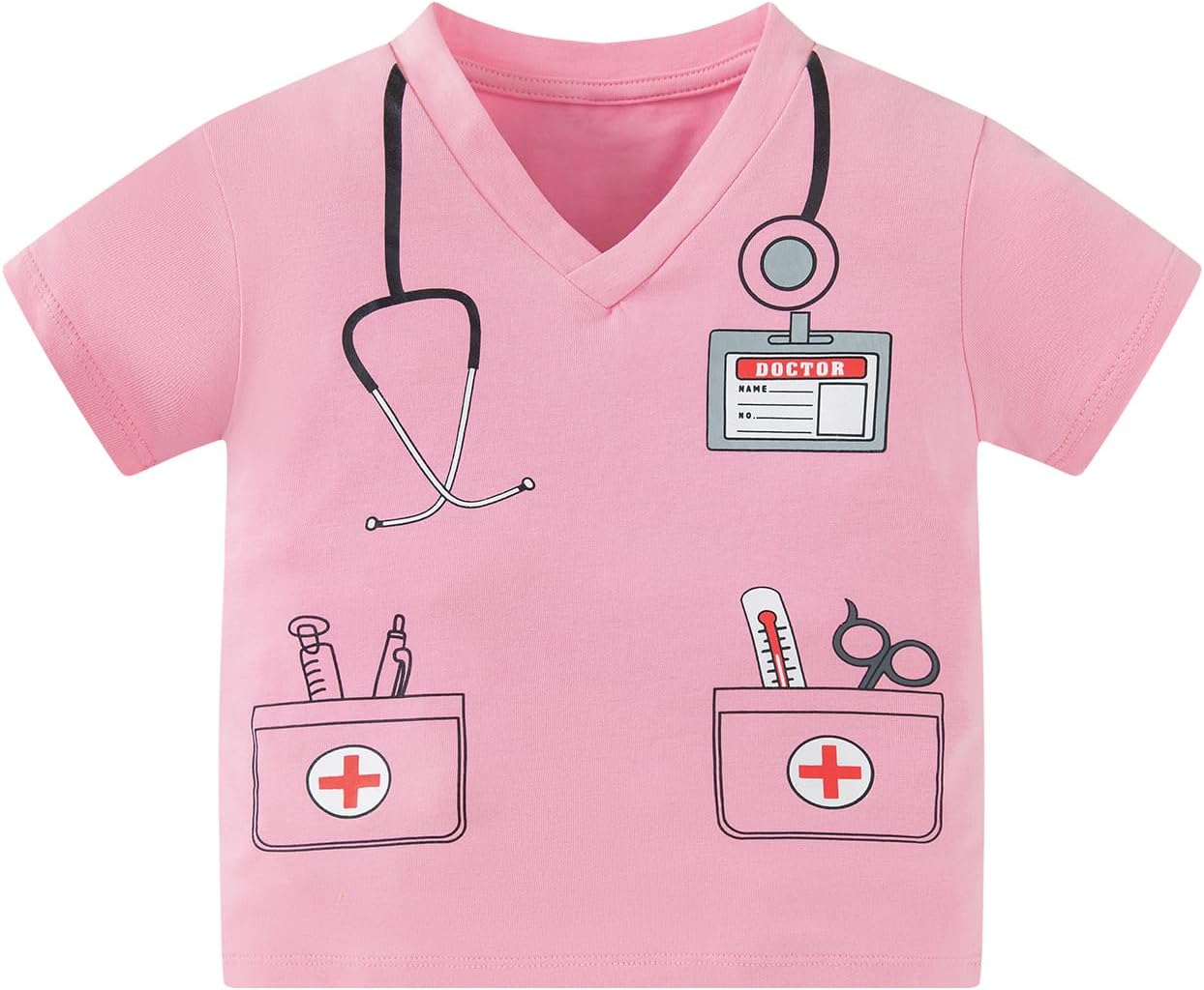 Daddy's New Fishing Buddy Baby Boys Girls Doctor Costume Outfits Cosplay Dress Up Pants Set