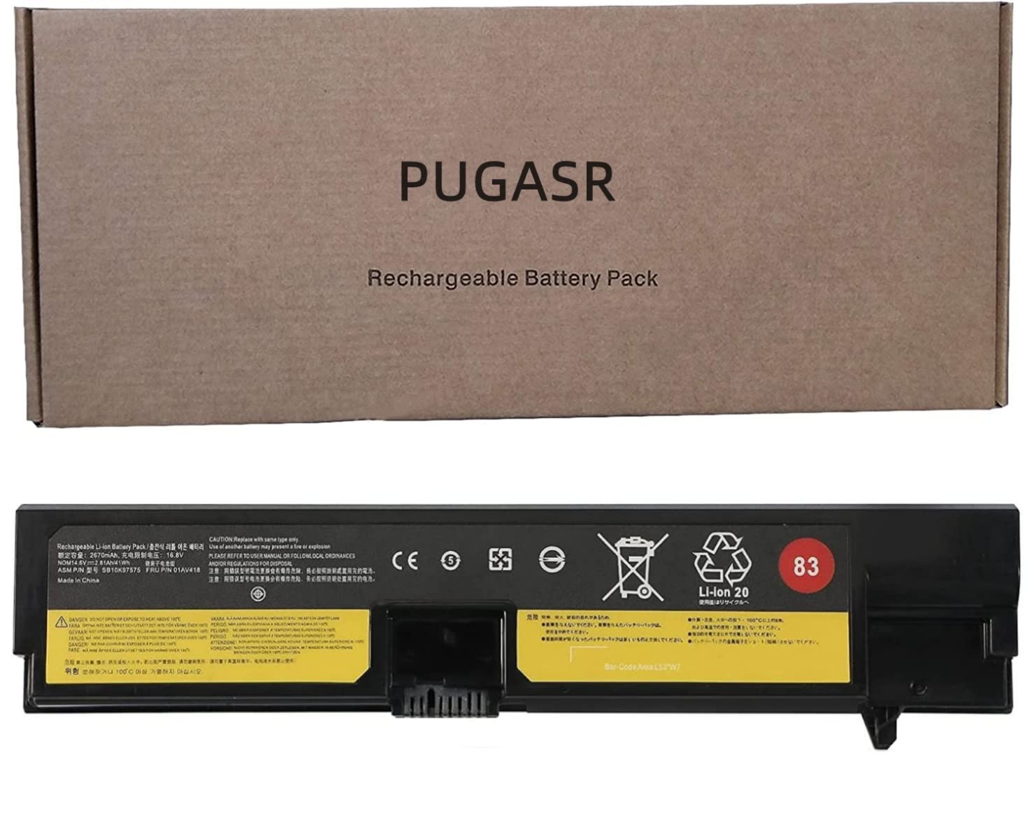 83 01AV418 SB10K97575 Laptop Battery Compatible with Lenovo ThinkPad E570 E570C E575 Series 82 01AV417 SB10K97574 SB10K97571 01AV414 01AV415 01AV416SB 10K977 572 4X50M33573 14.6V 41Wh