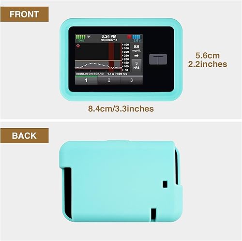 Miniatura 2 de Funda protectora de viaje para insulina, funda de silicona compatible con Tandem T: bomba de insulina delgada, funda de viaje para diabetes (azul, 1