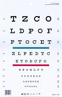 Cosmid Snellen Chart with Red Green Lines 10 Feet