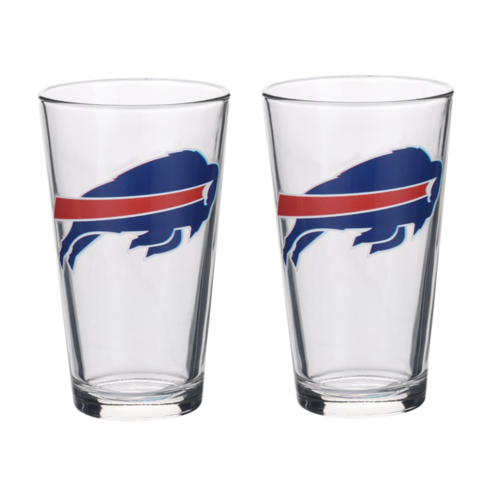 The Memory Company Officially Licensed 2-Pack Glass Beer Pint, Buffalo Bills