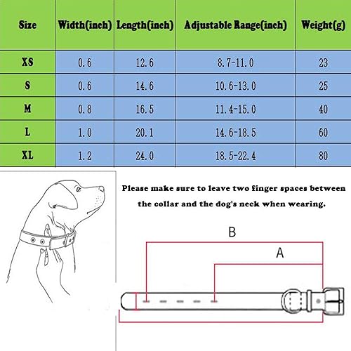 Miniatura 4 de Love Dream Collar acolchado de cuero para perro, 6 colores, collares de cuero ajustable resistente para perros pequeños, medianos y grandes (XCH