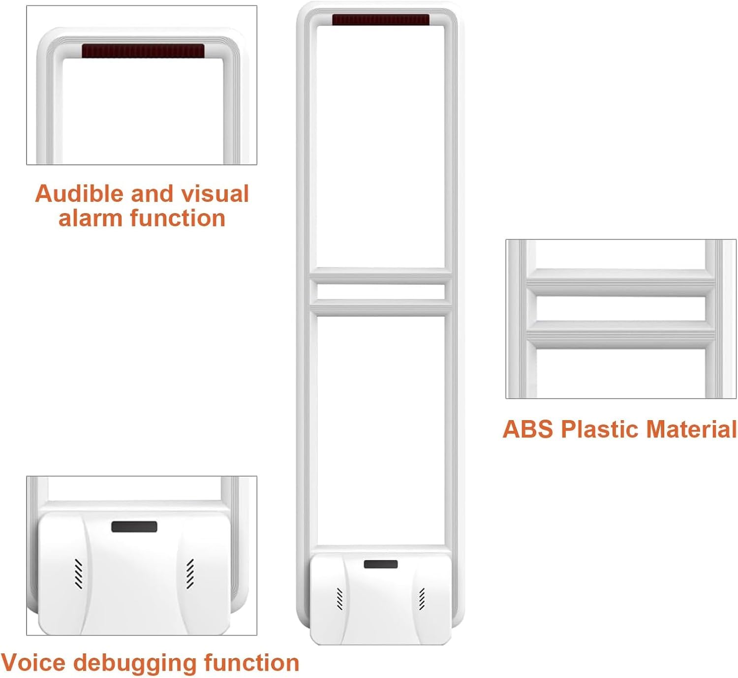 Retail Anti-Theft Tag Sensor Equipment, Includes 100 Security Labels and Decoder Shoplifting Alarm System for Bookstores, Reading Rooms, and Supermarkets