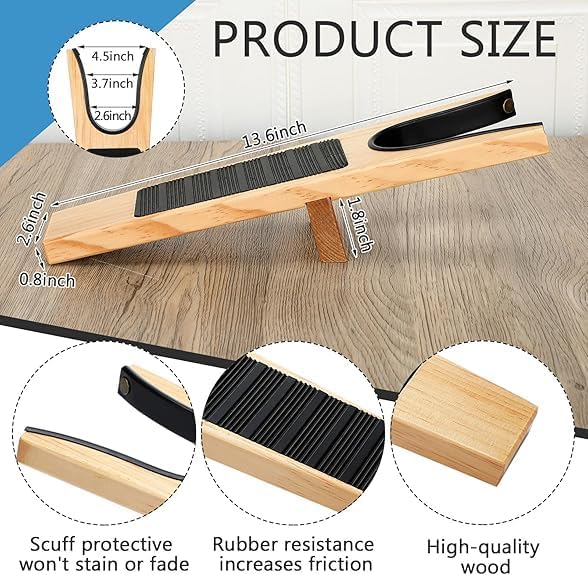 AXOMPLX Boot Remover Tool - Wood Rubber Riding Shoe Puller, Boot Jack, Cowboy Boots,Boot Remover, No Bend Cowboy Boot Puller Works on Boots and All Shoes - 1