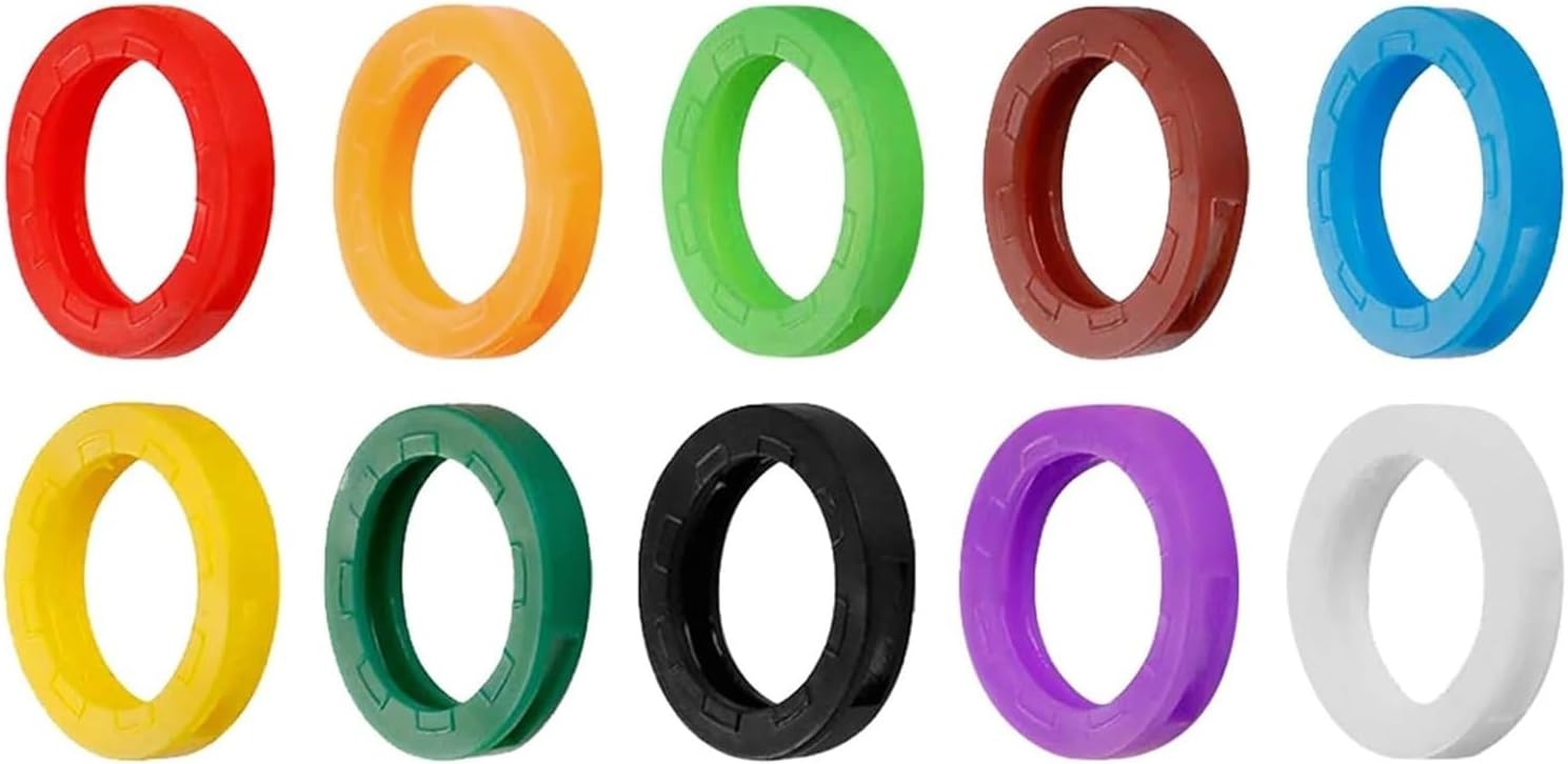 200Pcs Hollow Rubber Elastic Identifiers Soft Silicone Key Protector