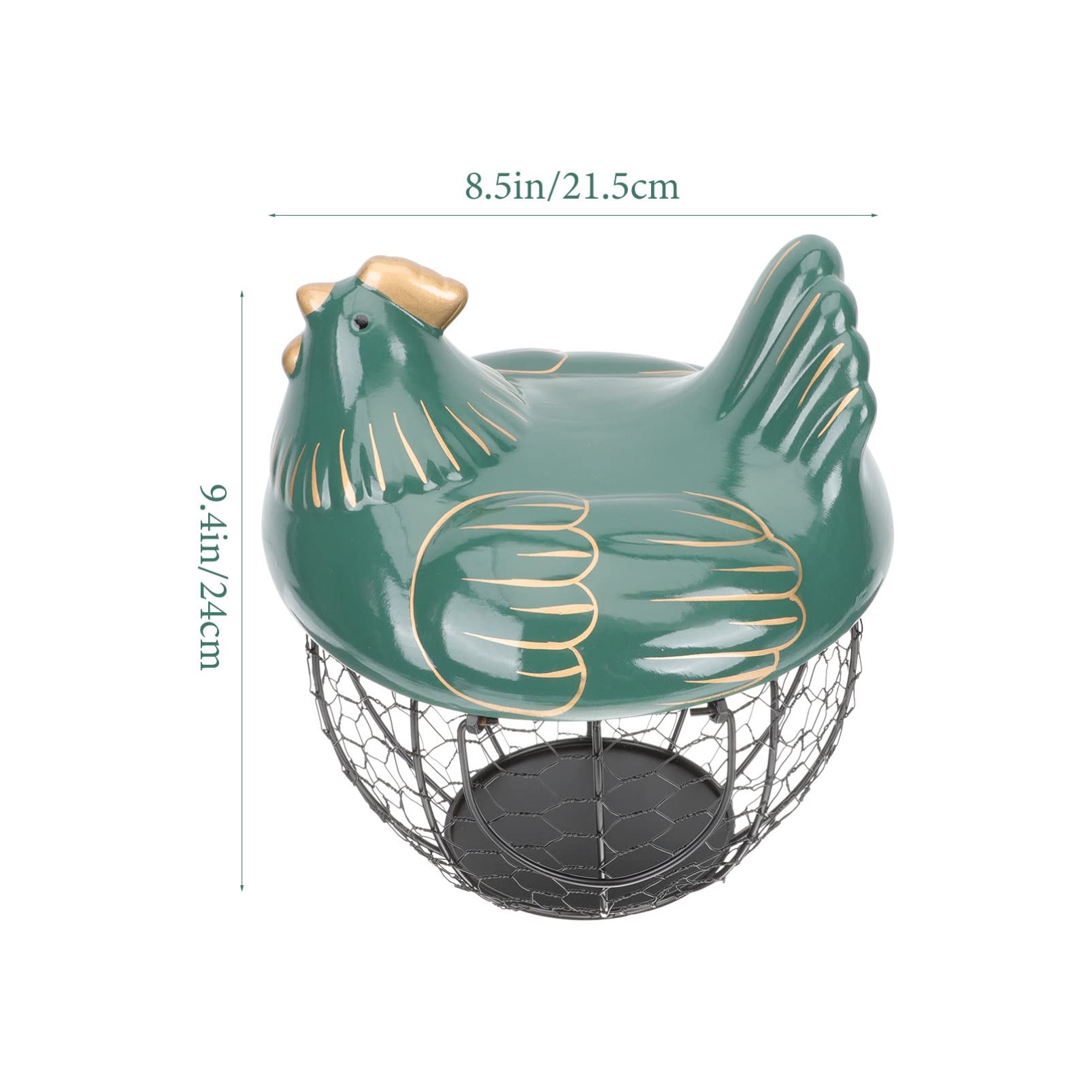 Porta Huevos Portátil de Cerámica E Hierro Tapa para Cocina | Gran Capacidad, Práctico y Resistente al Desgaste, para Objetos Pequeños y Jengibre en Casa