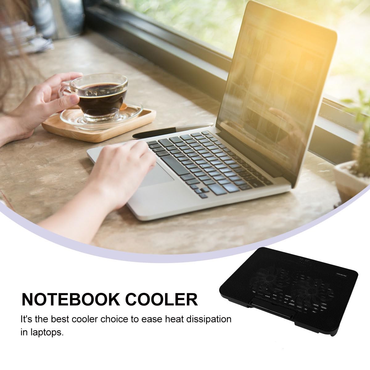 jojofuny Cooling Pad Per Notebook Ventole Usb Per Laptop e Raffreddamento e Facile Installazione