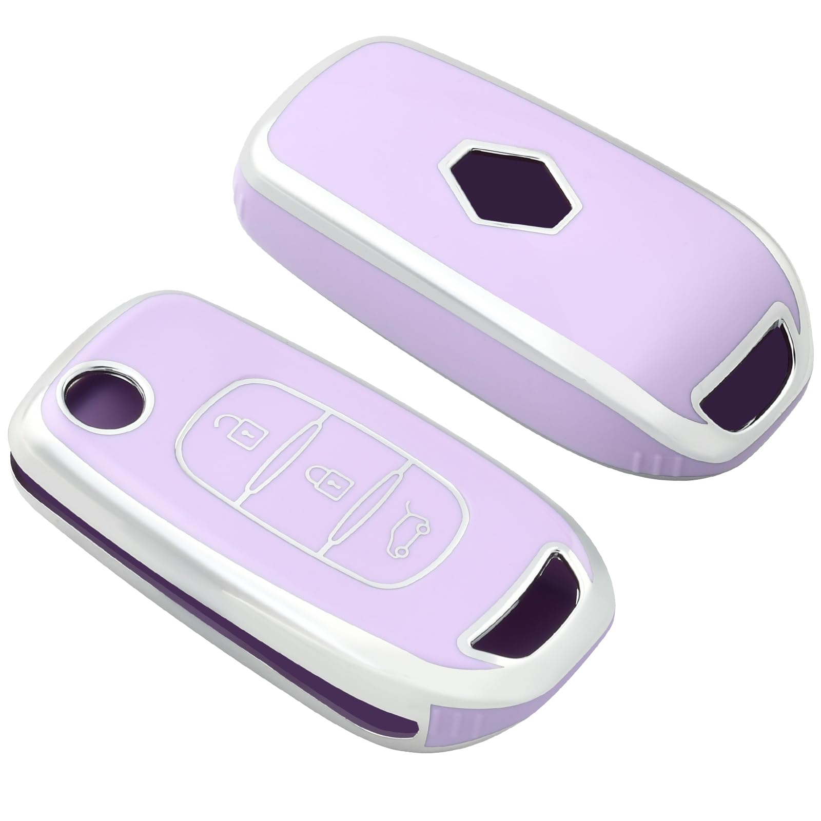 Cutefly Custodia in silicone per chiave auto, adatta per Renault Captur Megane Talisman Espace