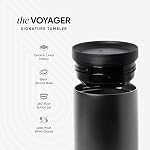 Simple Modern Voyage tasse de café Tumbler avec 360° Coussin en céramique Isolé acier inoxydable Brew froid Coupe à café glacé 16oz | Crème Terrazzo