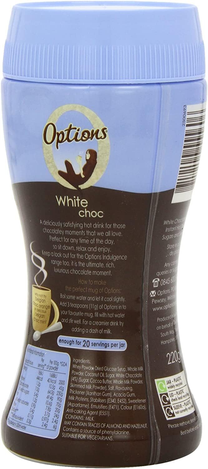 Options White Choc (220g)