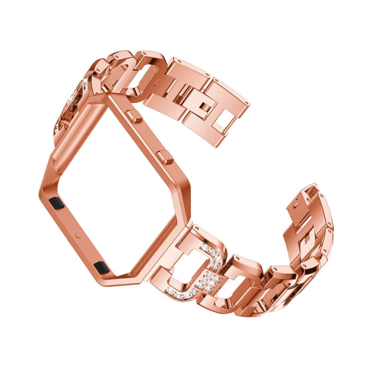 Housoutil Lot De 3 Bracelets De Montre En Métal Pour Montre Connectée Accessoires De Montre En Strass Bracelet De Rechange En Forme De D Avec Cadre De Montre Compatible