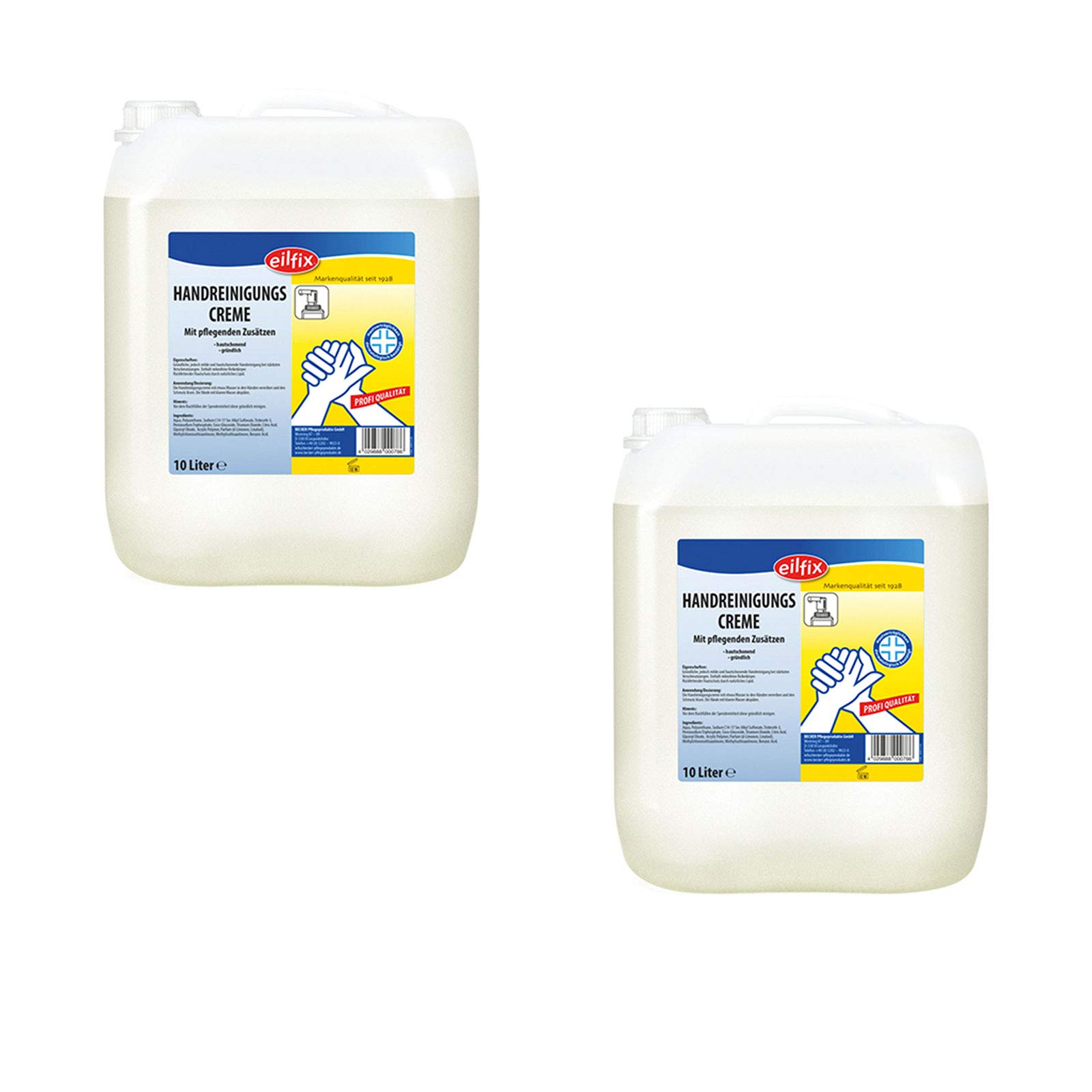 Becker Eilfix Handreinigungscreme mit PU-Reibemittel 2 x 10 Liter