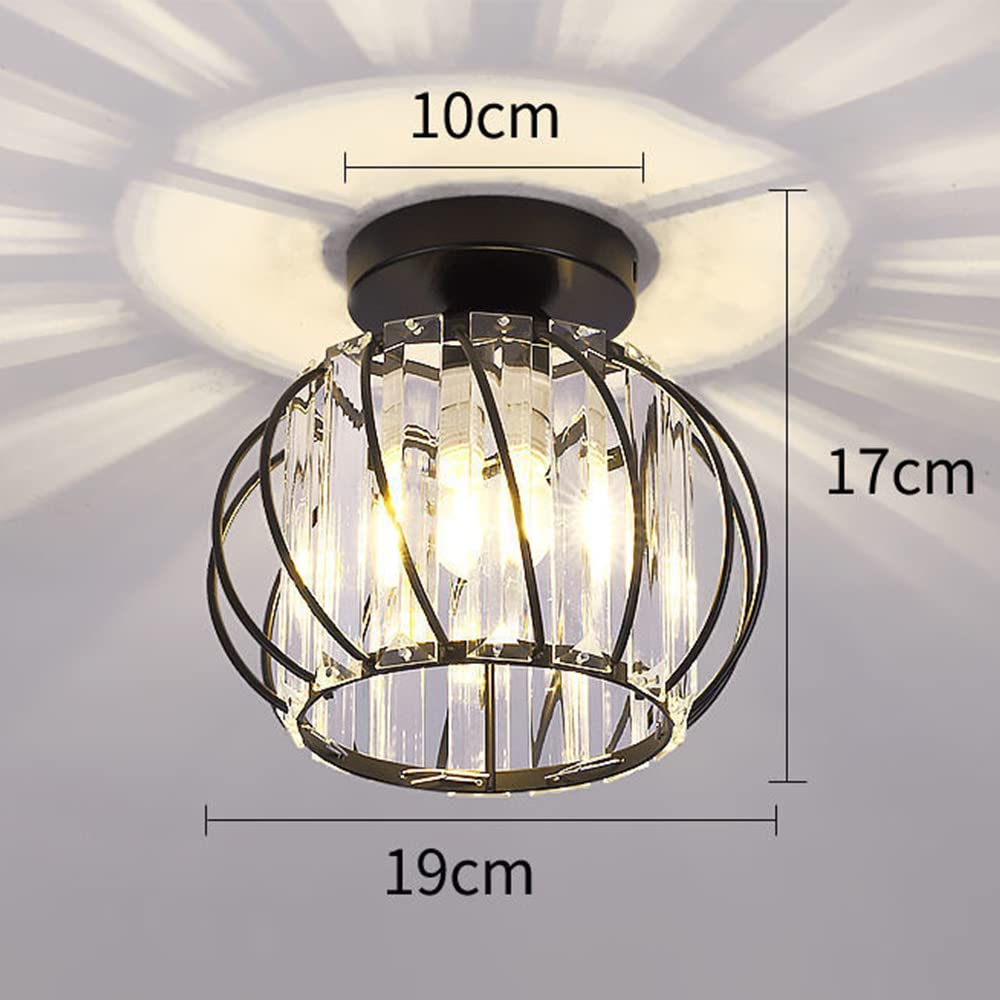 Mengjay E27 Plafoniera in Cristallo Moderno Lampadario Da Soffitto Creativa Paralume,mini lampada da soffitto in cristallo lampadario,per ingresso corridoio camera da letto soggiorno lampada