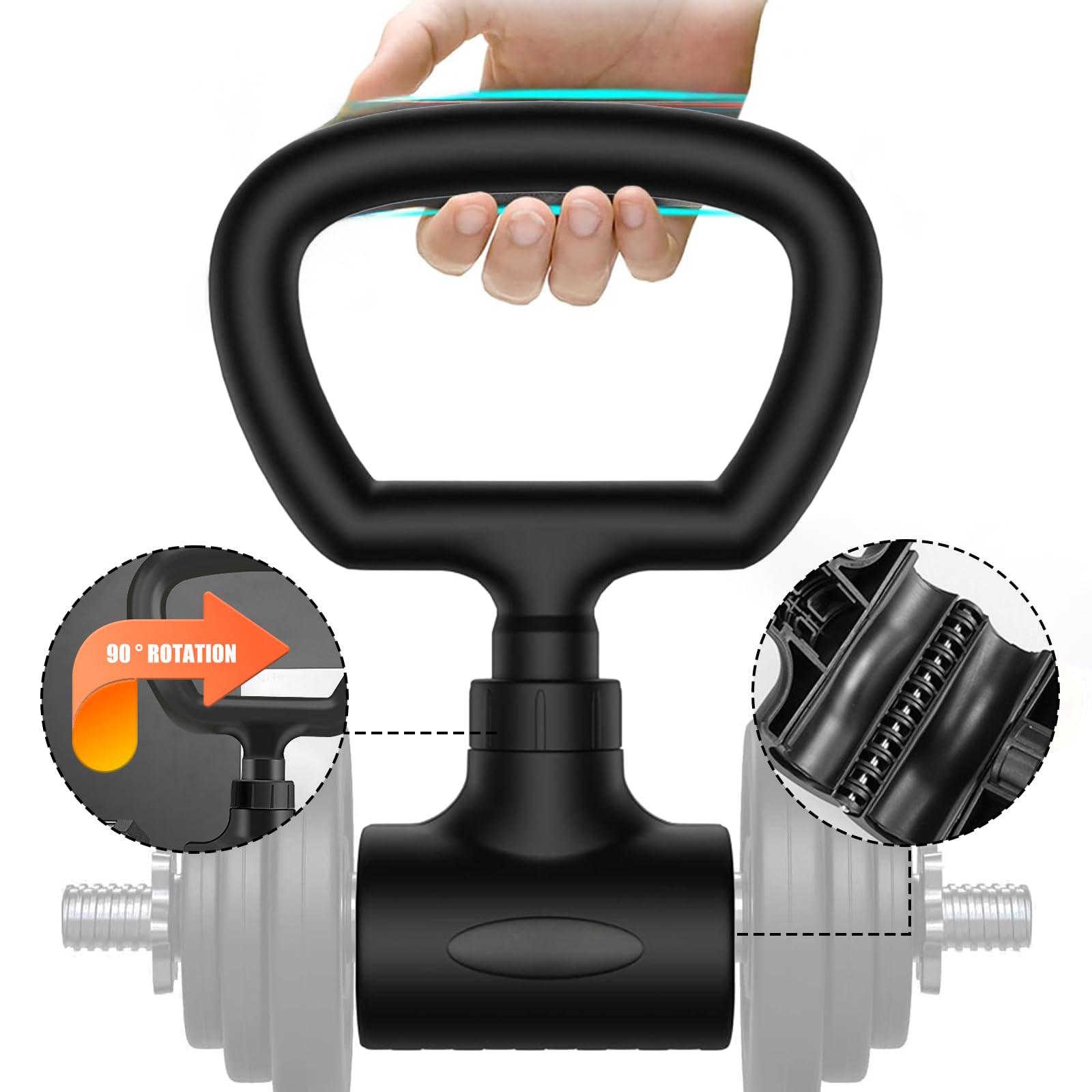 Kettlebell, Kettlebell Poignée Réglable et Rotative pour Haltères Transforme les kettlebells Poignée Antidérapante pour Haltères Équipement de Fitness pour la Maison