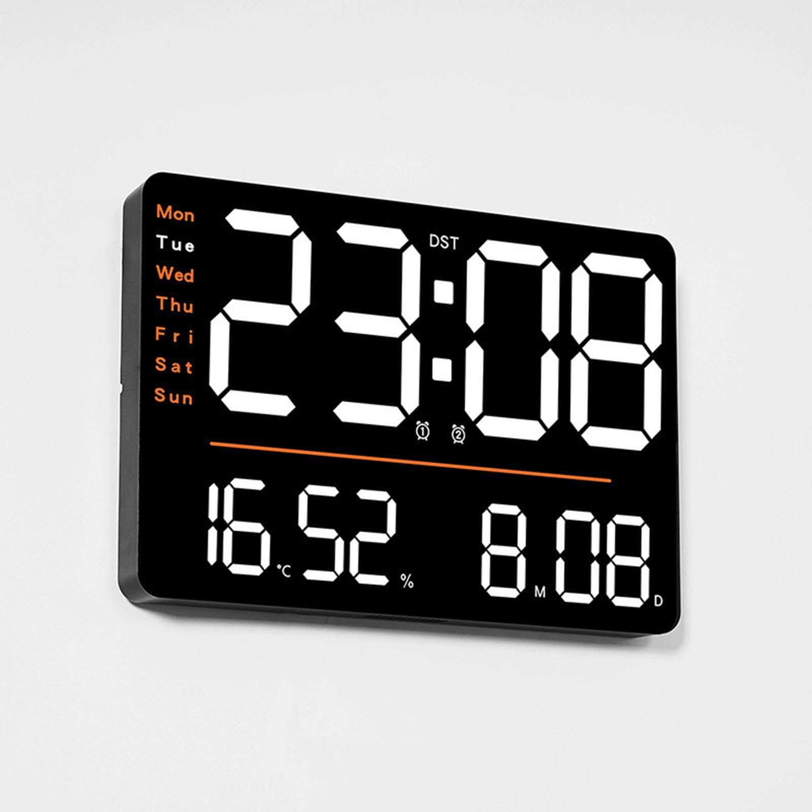 Reloj de Pared LED Digital con Pantalla Grande, Temporizador,
