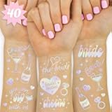 xo, Fetti Cheers Bachelorette Temporary Tattoos - 40 Iridescent Styles | Bachelorette Party Decoration, Bridesmaid Favor + Bride To Be