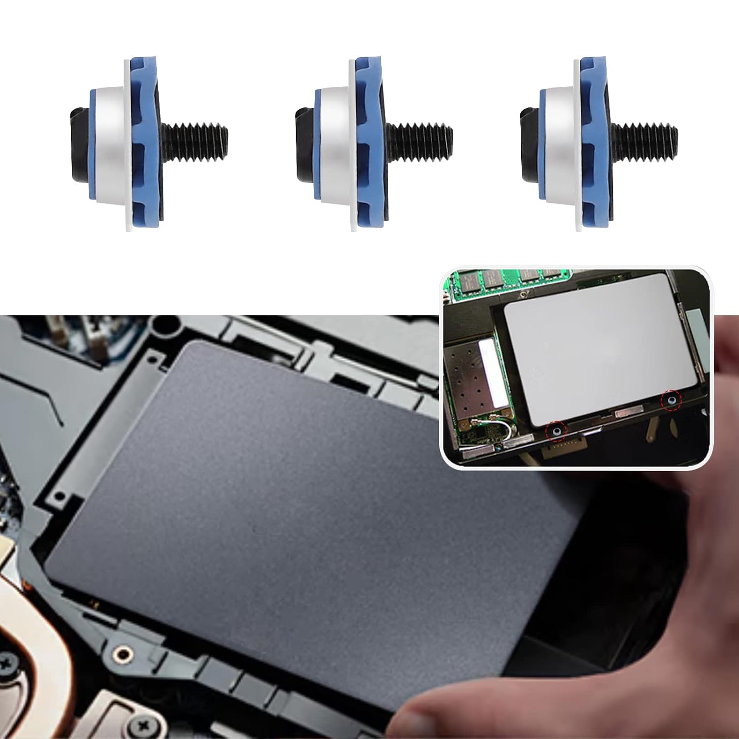 Create idea 12PCS Hard Drive Mounting Screws Compatible with HP 2.5 Inch HDD 6000 6005 Pro 8000 8100 EliteDesk ProDesk G1 G2 Isolation Grommet Mute Screws
